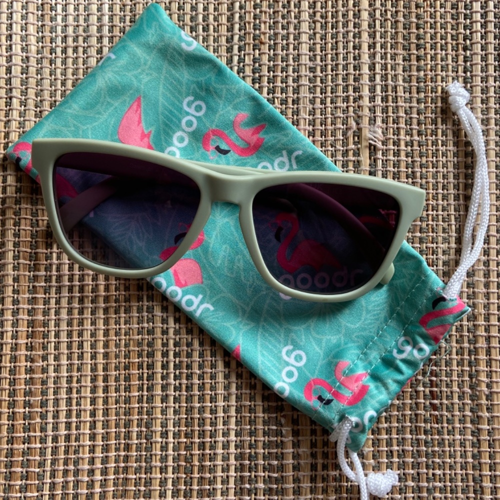 GOODR sunglasses OG style "Dawn of a New Sage" with drawstring slip case